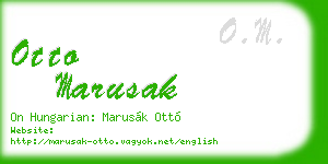 otto marusak business card